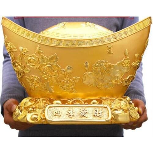Gold ingots placed pieces of fortune collection pot money box prosperous wealth wine cabinet living room decoration shop opening
