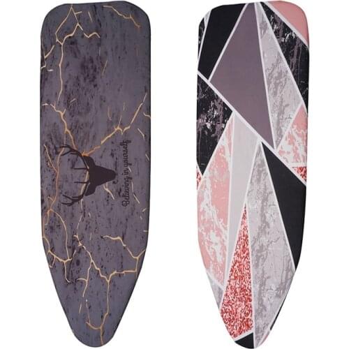 2Pcs 140X50CM Fabric Marbling Ironing Board Cover Protective Press Iron Folding for Ironing Cloth Guard Protect - 1 & 5