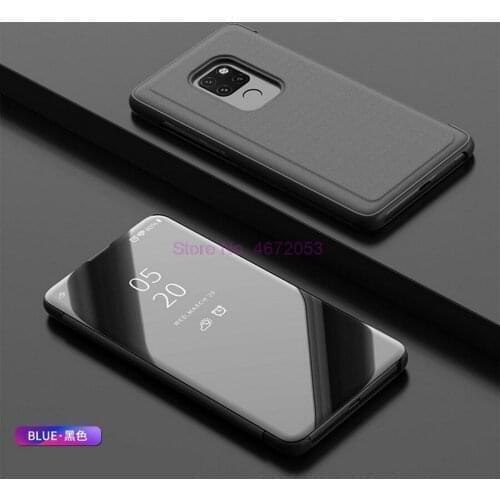 200pcs Clear View Mirror Flip Phone Case for Huawei P20 P10 mate 10 Pro P Smart On Honor 7A Pro 7C 8 9 lite Y6 Y7 Y9 Y5 Cover