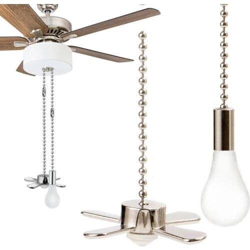 2021 2Pcs/Set Durable Metal Retro Ceiling Fan Pulls Lamp Chain Extender Home Decor Crafts Decoration Room Home Decor Wholesale