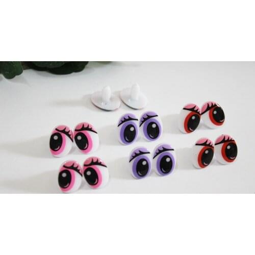 300pcs/lot 15x20mm new arrvial print toy cartoon eyes animal eyes & washer for diy plush doll findings--3colors option