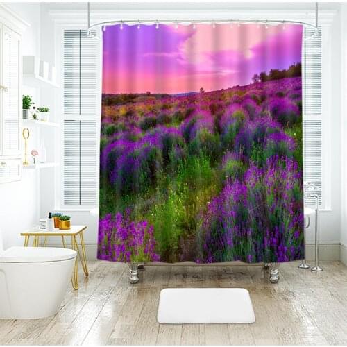 Water Drop and Lotus Pattern 3d Shower Curtains Beauty Bathroom Curtain Thicken Waterproof Thickened Bath Curtain