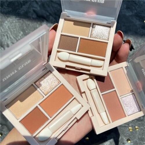 4 Color Maquillage Eyeshadow Pallete Shimmer Matte Glitter Makeup Eye Shadow Palette Metallic Diamond Makeup paleta de sombra