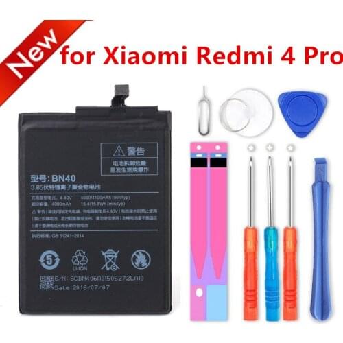 BN40 Battery For Xiaomi Redmi 4 Pro 4100mAh High Capacity Replacement Bateria Free Tools Gifts