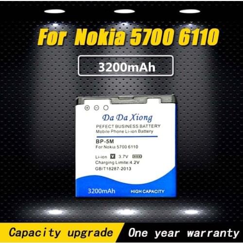 Model [ BP-5M ] Li-ion Phone Battery for Nokia 5700 5700XM 5610 5610XM, BP 5M Battery for 6220c 6110n 6500s 7390 8600 Battery