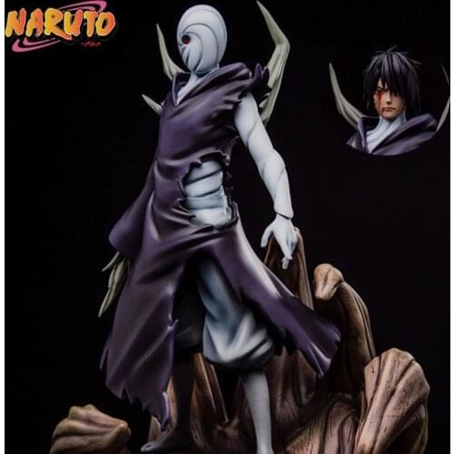 Anime Naruto Gk Uchiha Obito Changeable Face Figure Statue Action Akatsuki Member Collectibles PVC Gift Toys Decorative Model