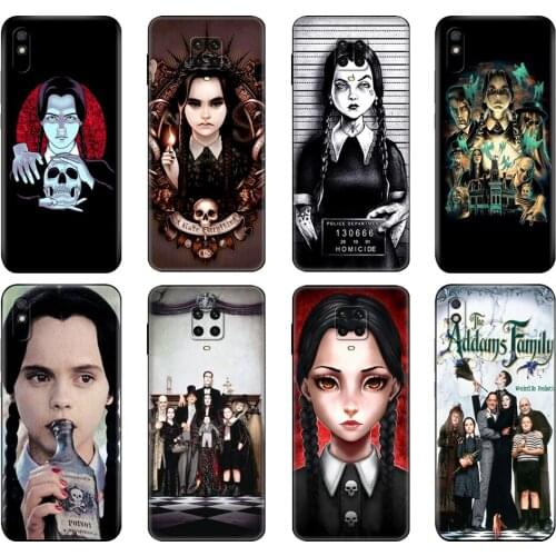 Black tpu Case For Xiaomi Redmi 7A 8 8A 9 9A 9C Case Redmi Note 8T 8 Pro T Note 9 9S 9 Pro Case Addams Family