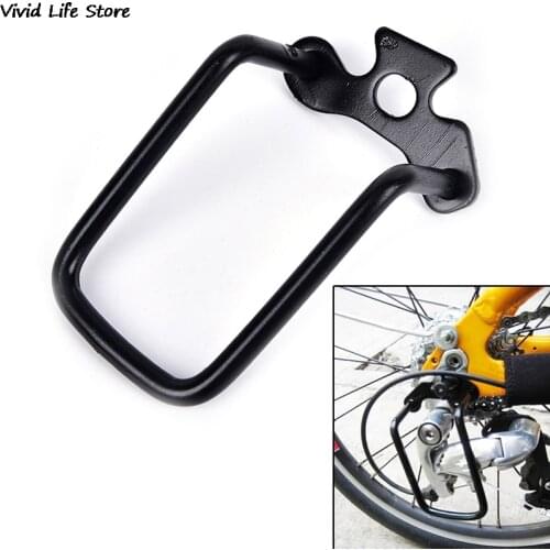 Black Bicycle Rear Derailleur Hanger Chain Gear Guard Protector Cover Mountain Bike Cycling Transmission Protection Iron Frame