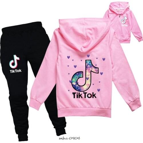 2021 Spring Autumn zipper cardigan + casual pants childrens suit Tik Tok Childrens cartoon hoodie boys girls halloween