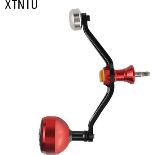 XTNIU Full Metal Material Double Fishing Reel Handle Fit For 2000-5000 Series Fishing Reel Fishing Tackle Tool