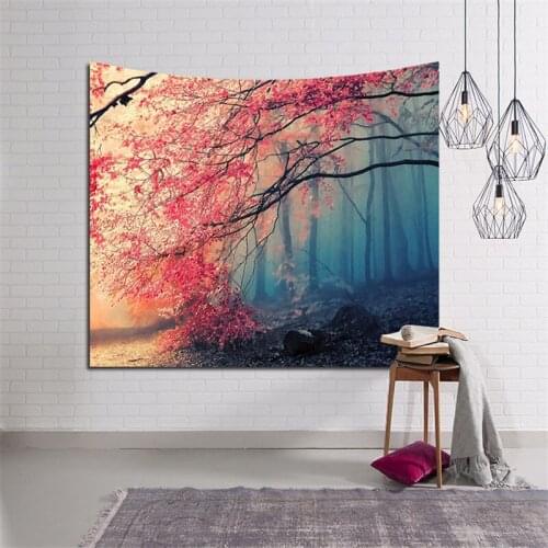Galaxy Forest print Tapestry Wall hanging Tapestry For Traval Camping Tapestry Large 150*200 Yoga Sleeping mat Tapestry