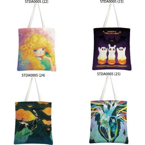 Personality cartoon creative pattern Shopper bag Shopper bag Womens cosmetic bag organizer for cosmetics Storage organizer Bag