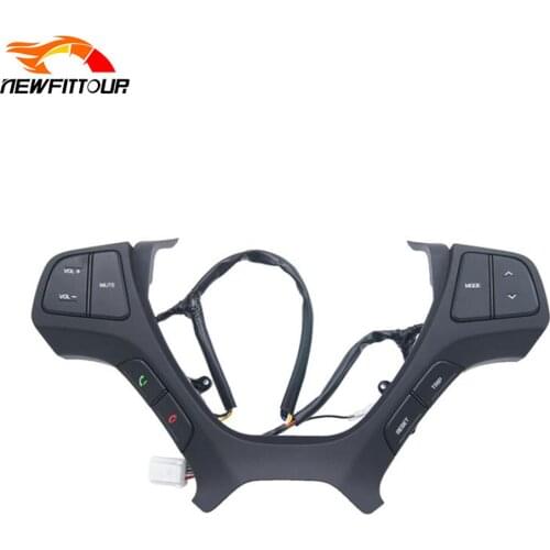 Car Steering Wheel Key Switch Control Buttons Switch 56100-B9040 for Hyundai I10 2014-2017 Multifunctional Steering Wheel