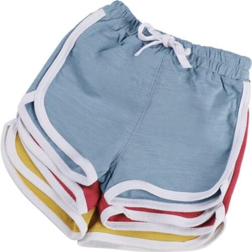 Summer Rainbow Fish Scale Print Children Clothing Kids Girls Boys Running Athletic Beach Shorts Workout Yoga Sports Pants