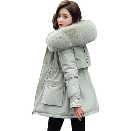 MOXFCIZO Women's Parkas With Fur