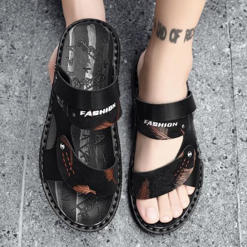 Summer Men Slipper Outdoor Casual Men Shoes Non-Slip Breathable Beach Sandalias Two Ways Wearing Shoes Sandalias homme