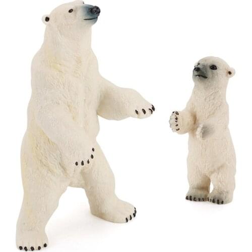Polar Bear Model Set With Snow House Ornament Decor Accessories Miniature Doll