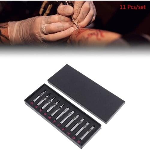 11 Pcs Tattoo Stainless Steel Nozzle Tips Tubes Set Kit For Tattoo Machine Grip