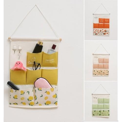 Wall-Mounted Storage Bag Door Rear Wall Shelf Organize Wall-Mounted Bag Small Cloth Bag Dormitory Room H88F
