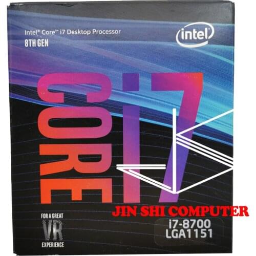 New Original Intel Core i7-8700 Processor Boxed i7-8700 12M Cache, up to 4.60 GHz free shipping