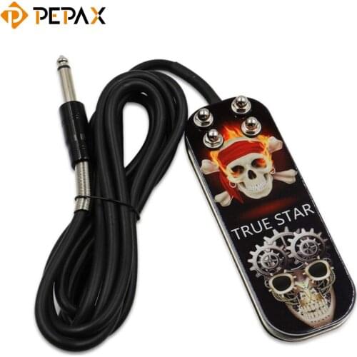 PEPAX Tattoo Foot Pedal Durable Tattoo Foot Pedal Switch Controller with Soft Wire for Tattoo Power Supply
