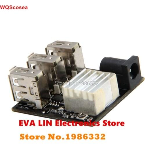 WS16 3 USB Charging Step Down Module DC 7V~14V 9V 12V To 5V 8A Mobile Charger Power Bank Step-Down Voltage Regulator Converter