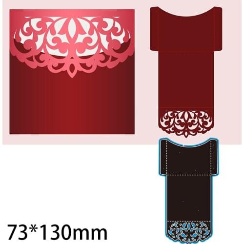 73*130mm Hollow Lace Envelope New Metal Cutting Dies for DIY Scrapbooking Photo Album Embossing Paper Card