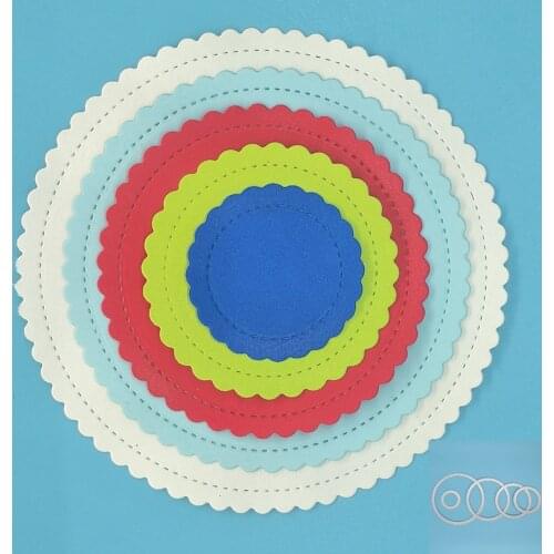 Decoration and cutting process of cutting Die for newly sewn Round comb frame Steel Die scrapbook for making dry Paper Printing