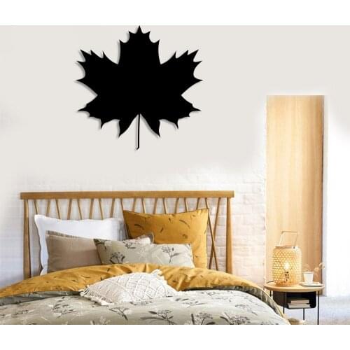 Silhouette of Sycamore Leaf Wall Room Accessory Wooden Table 50x48cm
