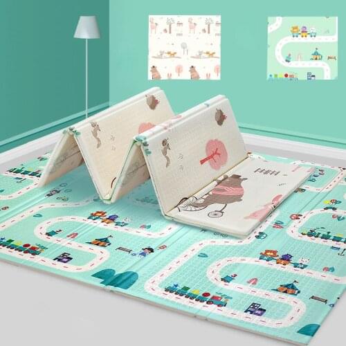 Mat Development Foldable Crawling Carpet Kid Game Activity Rug Baby Play Mat Waterproof XPE Soft Floor Playmat Folding Blanket