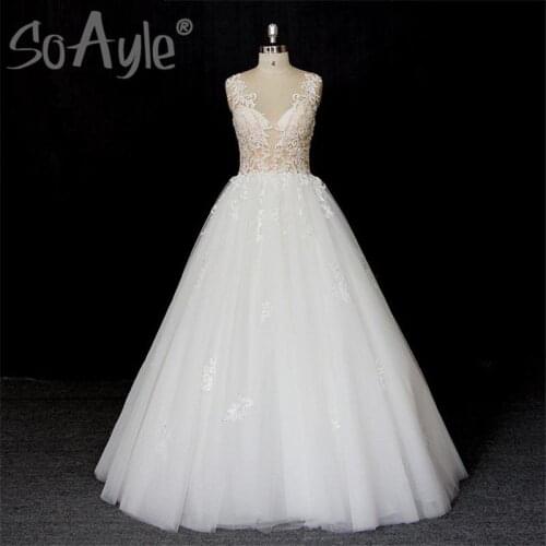 SoAyle V-neck Wedding Dresses