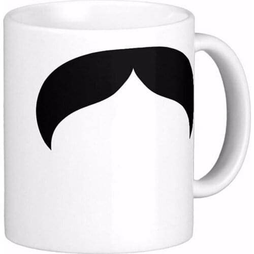Mustache Beverage High Quality White Coffee Mugs Tea Mug Customize Gift By LVSURE Ceramic Mug Travel Coffee Mugs