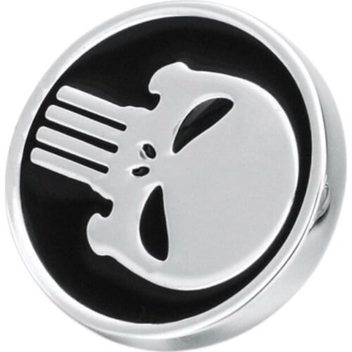 1 Piece Unisex Fashionable Round Shaped Brooches Skull Pattern Brooch