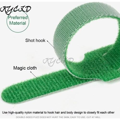 12*200mm 50PCS DIY T-shaped Data Cable Management Strap with Velcro Cable Nylon Strap Hook Loop Cable Tie For Plant Fixing Strap