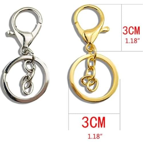 20Pcs Metal Snap Hook Lobster Clasps Lanyard Keyrings Keychain Jewelry Findings