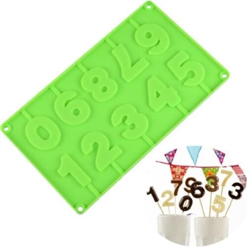 3D 0-9 Numbers Shape Silicone Mold Chocolate Mold Cake Decorating Tools Baking Accessories Силиконовые Формы