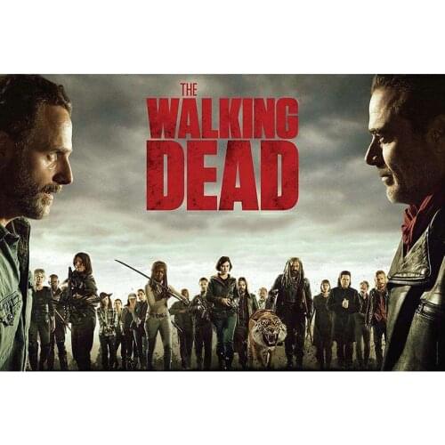 Diamond Embroidery TV poster Cross Stitch DIY Diamond Painting The walking dead Diamond Mosaic Rhinestones Home Decor WG1972