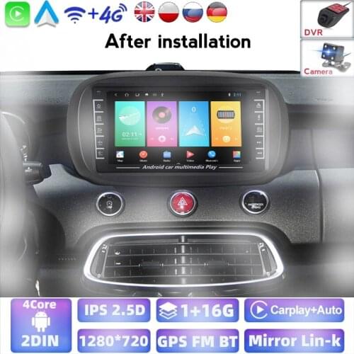 SWC 2 Din Android 8.1 Car Radio Multimedia Video Player For Fiat 500X 500 X 2014 2015 2016-2019 HAVE WiFi Have BT FM Autoradio