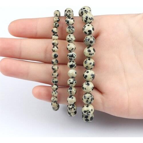 4mm/6mm/8mm Natural Stone Bracelet Fashion Men Speckled Beads Bangles for Women Simple Pulsera Jewelry Handmade Charms Braceles