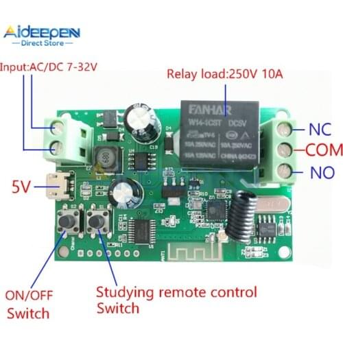 DC/AC Wifi Single Relay Module Inching/Self-Locking Wireless Relay Module For Alexa Google eWeLink Smart Home DC5V-32V/AC 5V-24V