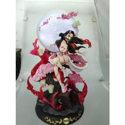 Demon Slayer Kamado Nezuko GK 1/6 Figure Statue Toy With LED Light 42cm