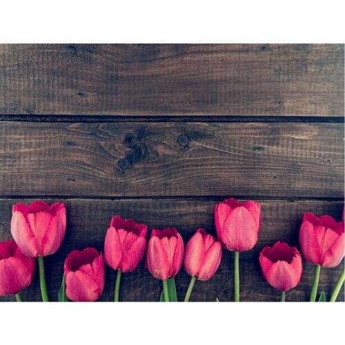 Planks Backdrop Black Wooden Board and Rose Photography Background Holiday Celebration Photo Booth Studio Decor