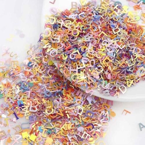 Holographic Chunky Glitters Sequins Letters Round Glitter Sparkle Crafts Resin Accessories Nail Art Supplies Decorations