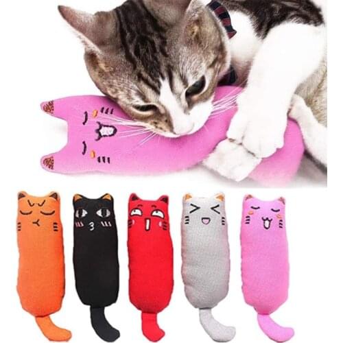 Rustle Sound Cat Grinding Catnip Toys Chew Toy Bite Resistant Catnip Toys for Cats Catnip Filled Cartoon Mice Teething Chew Toy