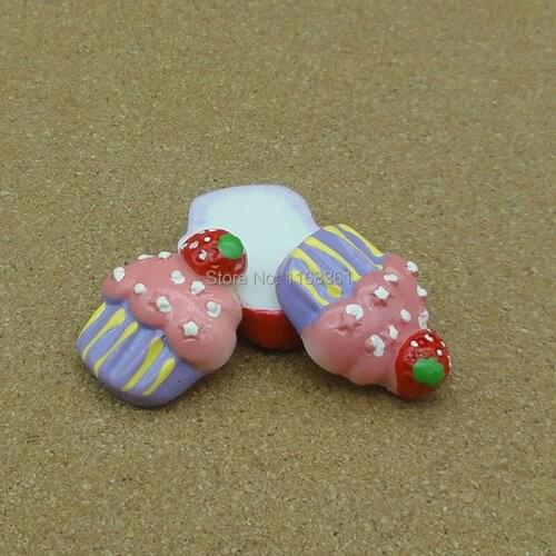 1pcs/lot resin flat back strawberry ice cake 27mm Cabochons Scrapbooking Hair Bow Center Card Frame Making Craft DIY B001-8