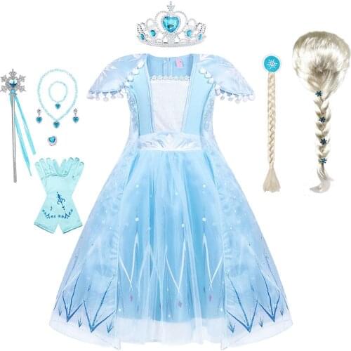 Princess Halloween Costume Summer Girls Aurora Dress Fluffy Child Girls Off Shoudler Pink Dresses Fancy Fairy Princess Dress Up