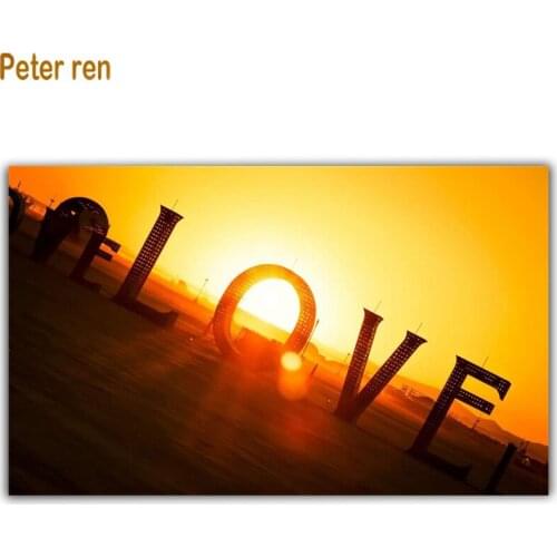 Diy Diamond painting cross stitch kit full embroidery landscape Square/Round Mosaic icon Rhinestone Home Decor Love evening glow