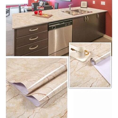 10M Wallpaper Marble Countertop Stickers Cabinets Desktop Kitchen Bathroom Self-adhesive Waterproof Contact Paper Home Decor