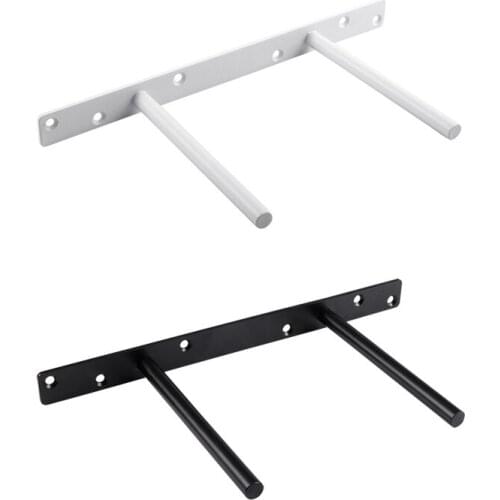 Invisible Concealed Shelf Support Double T-shaped Bracket Storage Rack Stand Holder with Screws for Home Bathroom