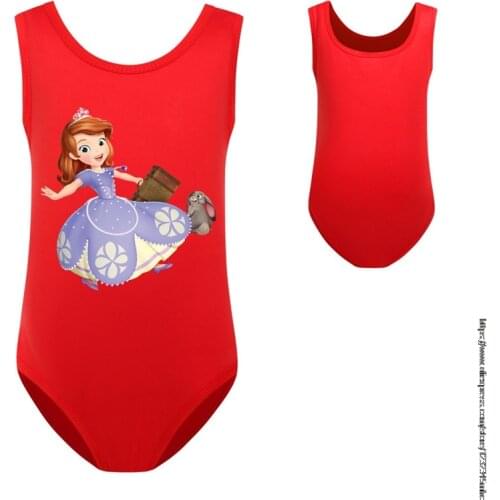 Disney New 2021 Girls Swimwear 2~10Year Toddler Baby Girls Swimwear High quality Children Swimwear Sofia print Kids Beachwear